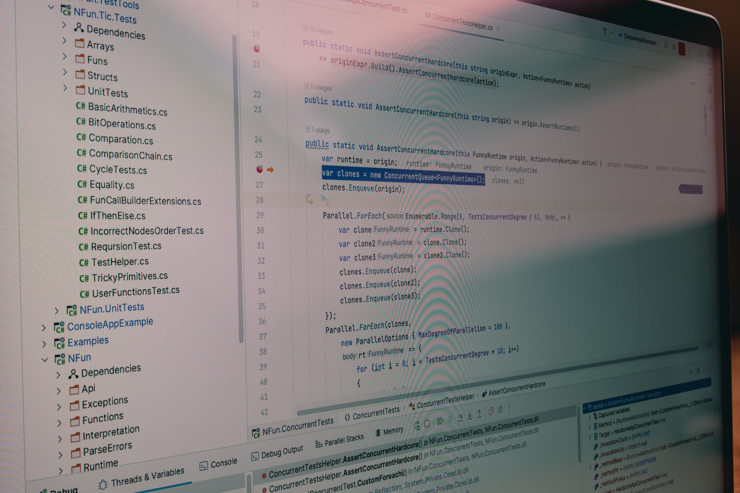 Structure de fichiers dans un environnement logiciel